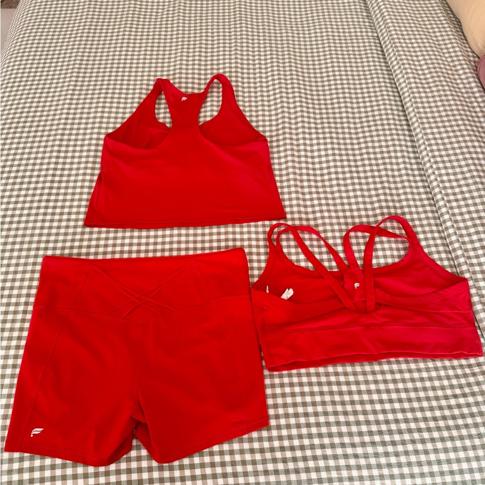 Fabletics Red Activewear Set